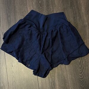 Aerie Offline Navy lace athletic shorts